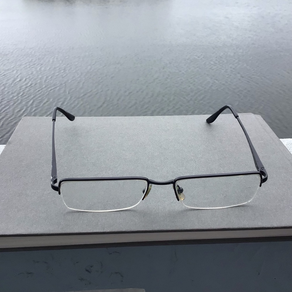 Ray Ban Teen Half Rim Square Silver and Black Eyeglasses RB 6154 Frames - Picture 7 of 12